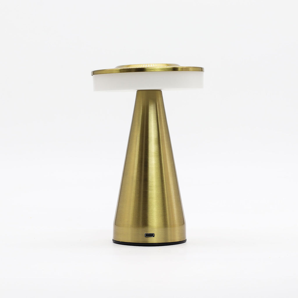 Tall Stem Copper Touch Lamp USB C Rechargeable for Modern Spaces