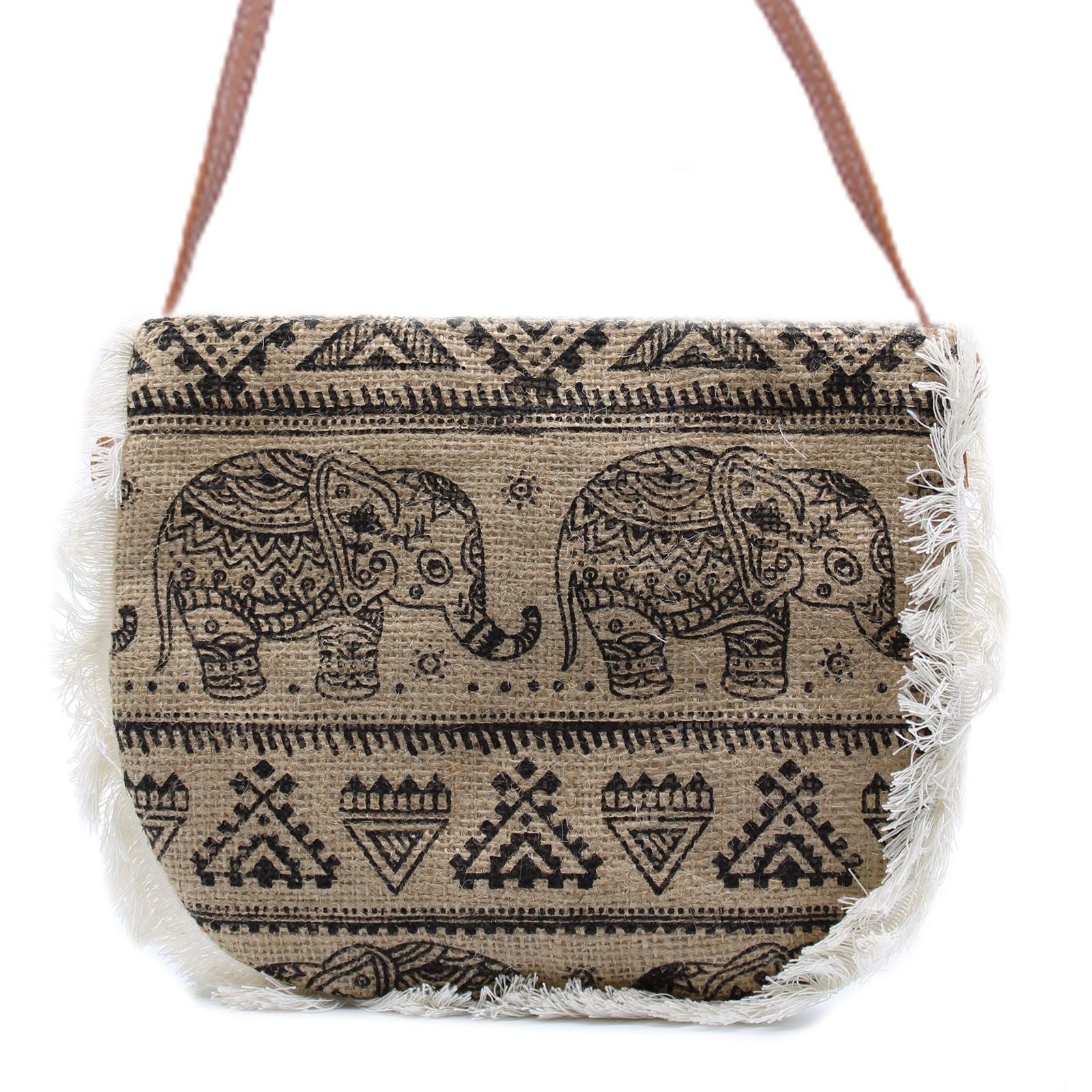 Fab Fringe Bag with Elephant Print for Everyday Stylish Use and Fun