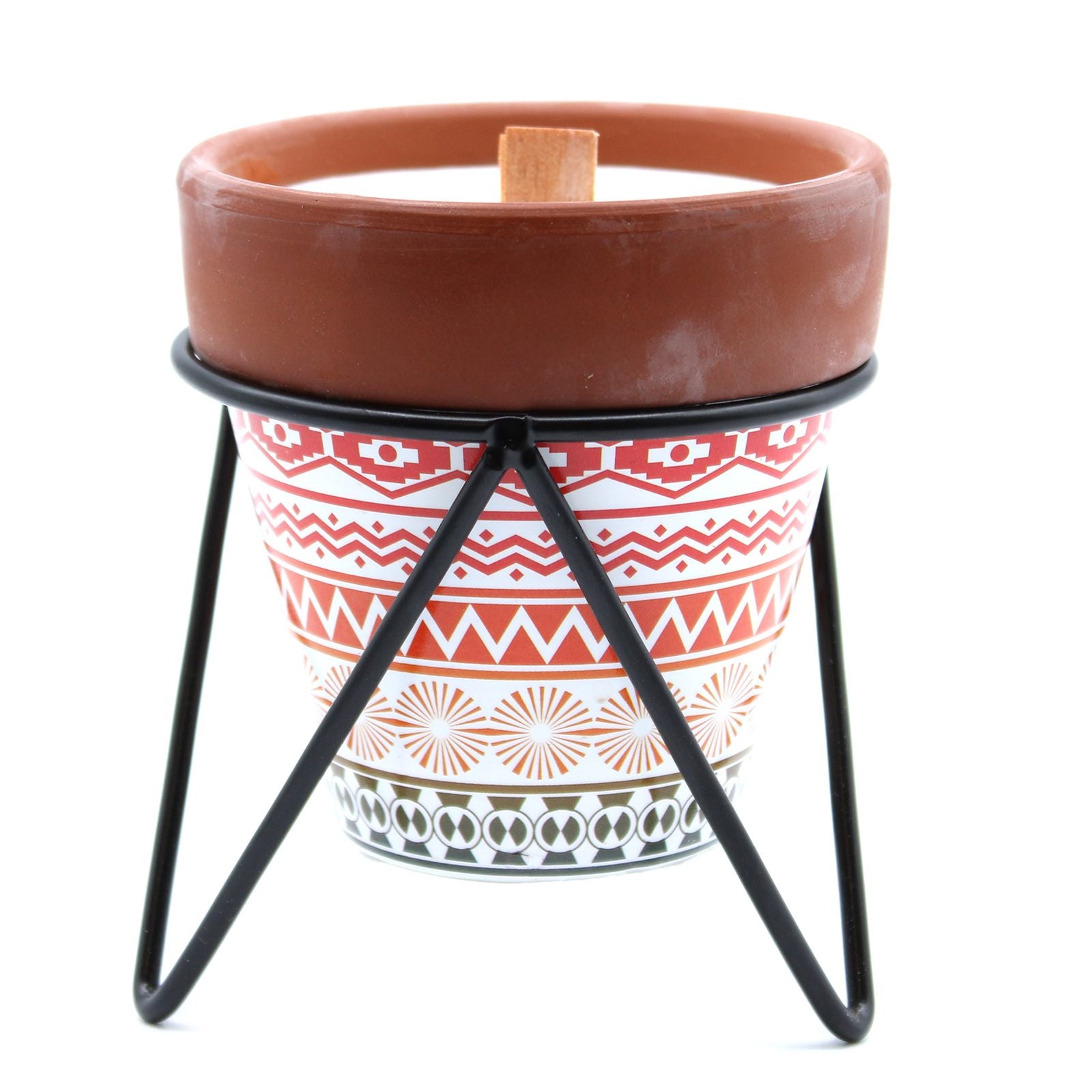 Agnes + Cat Mint Herb Garden Candle in Rustic Terracotta Pot