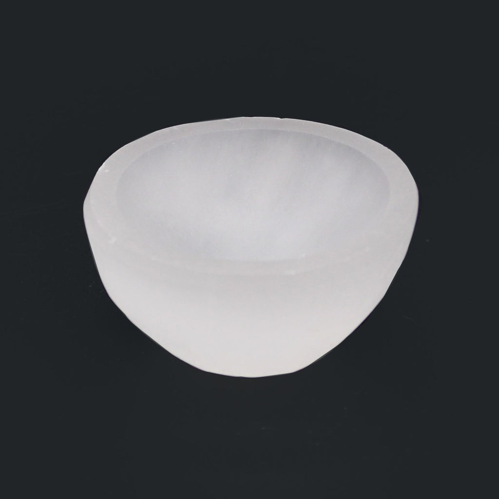 Selenite Round Bowl 6cm Elegant Decorative Home Accent Piece