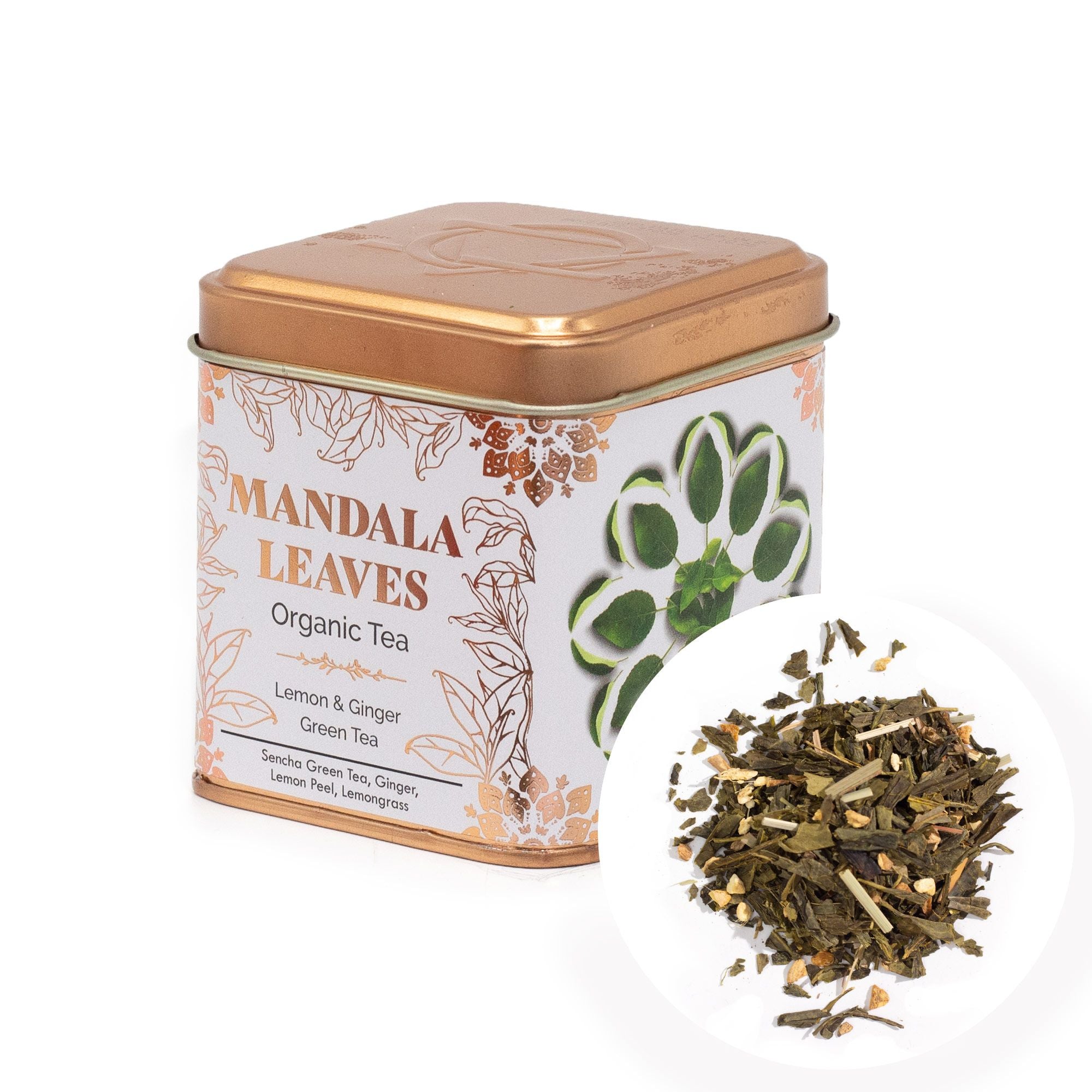 50g Classic Green Tea with Lemon and Ginger for Refreshing Moments