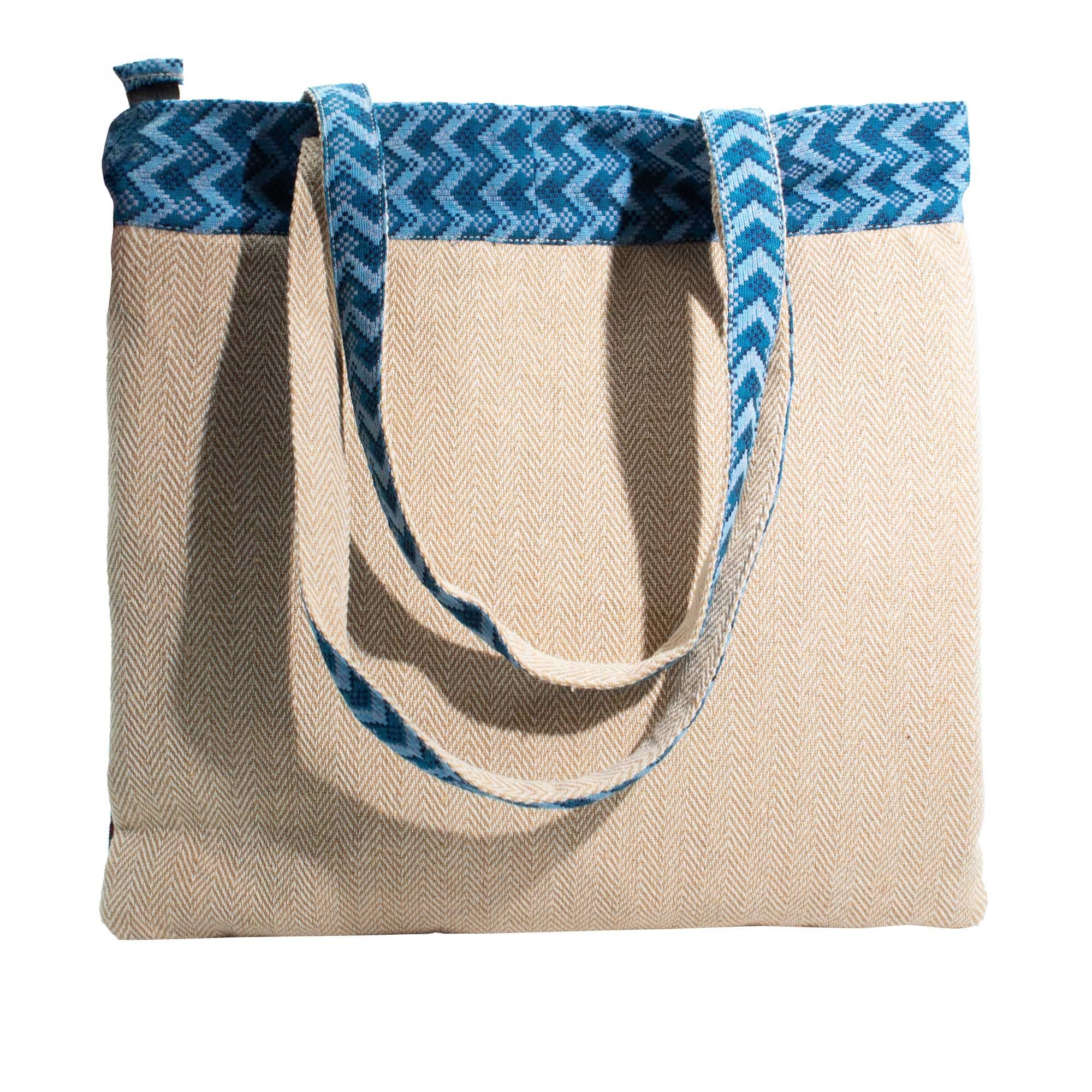 Patchwork Kathmandu Tote Bag with Dhaka Design for Everyday Use