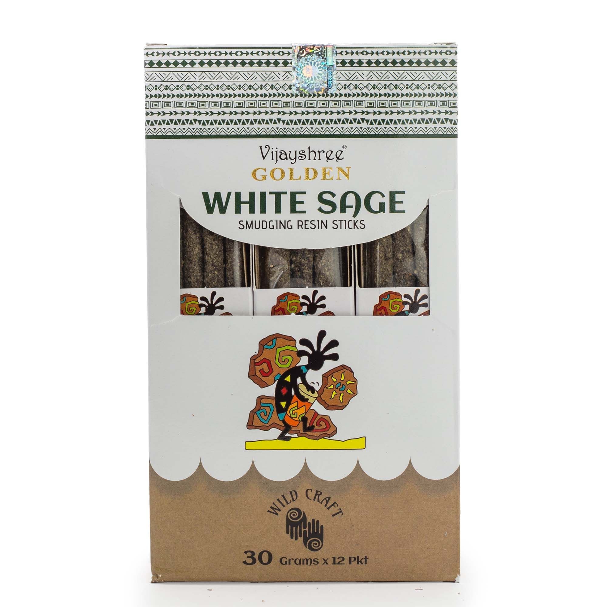 Golden White Sage Smudging Resin Sticks in 30g Pack