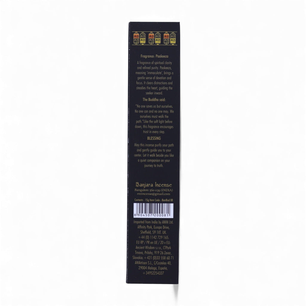 Banjara Buddha Path Incense for Clarity and Focused Atmosphere