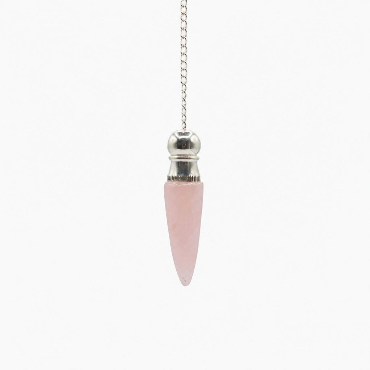 Secret Cavity Discovery of Truth Pendulum - Rose Quartz - Silver Plated