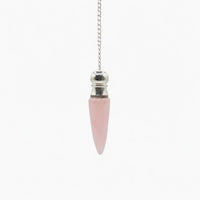 Secret Cavity Discovery of Truth Pendulum - Rose Quartz - Silver Plated