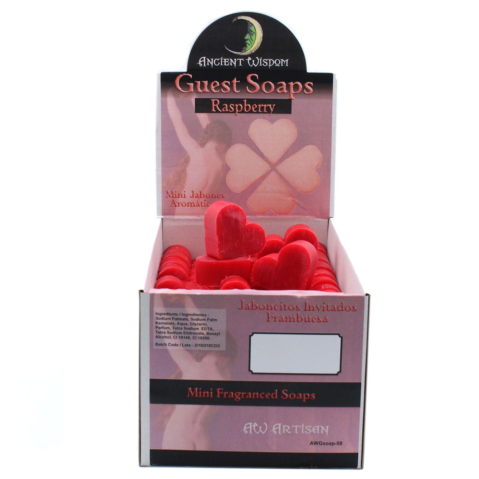 Heart Guest Soap Raspberry Scented Heart Shaped Soaps 10 Pieces
