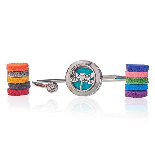 Aromatherapy Jewellery Crystal Bracelet with Dragonfly Design