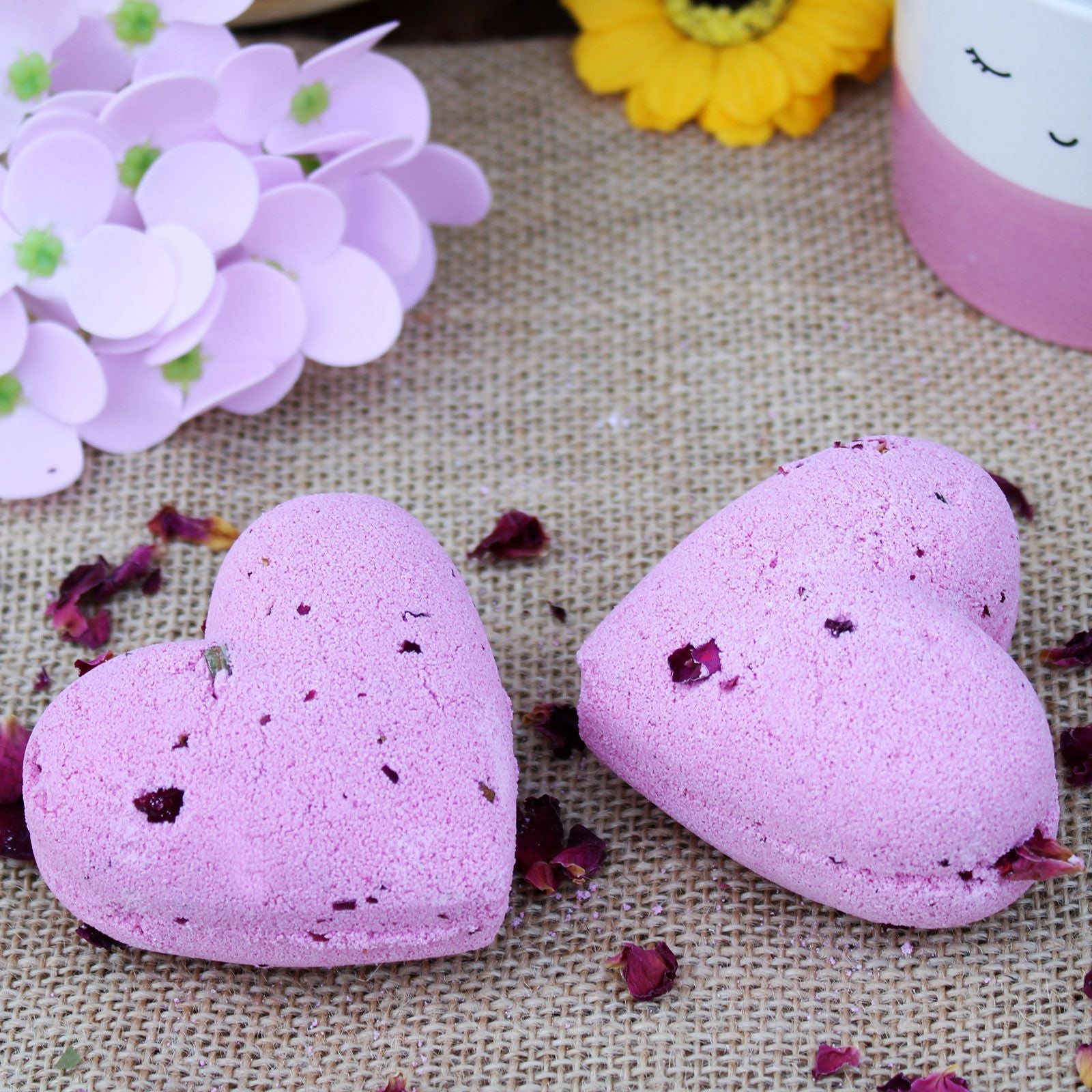 Love Heart Bath Bomb 70g with Ylang & Rose Fragrance