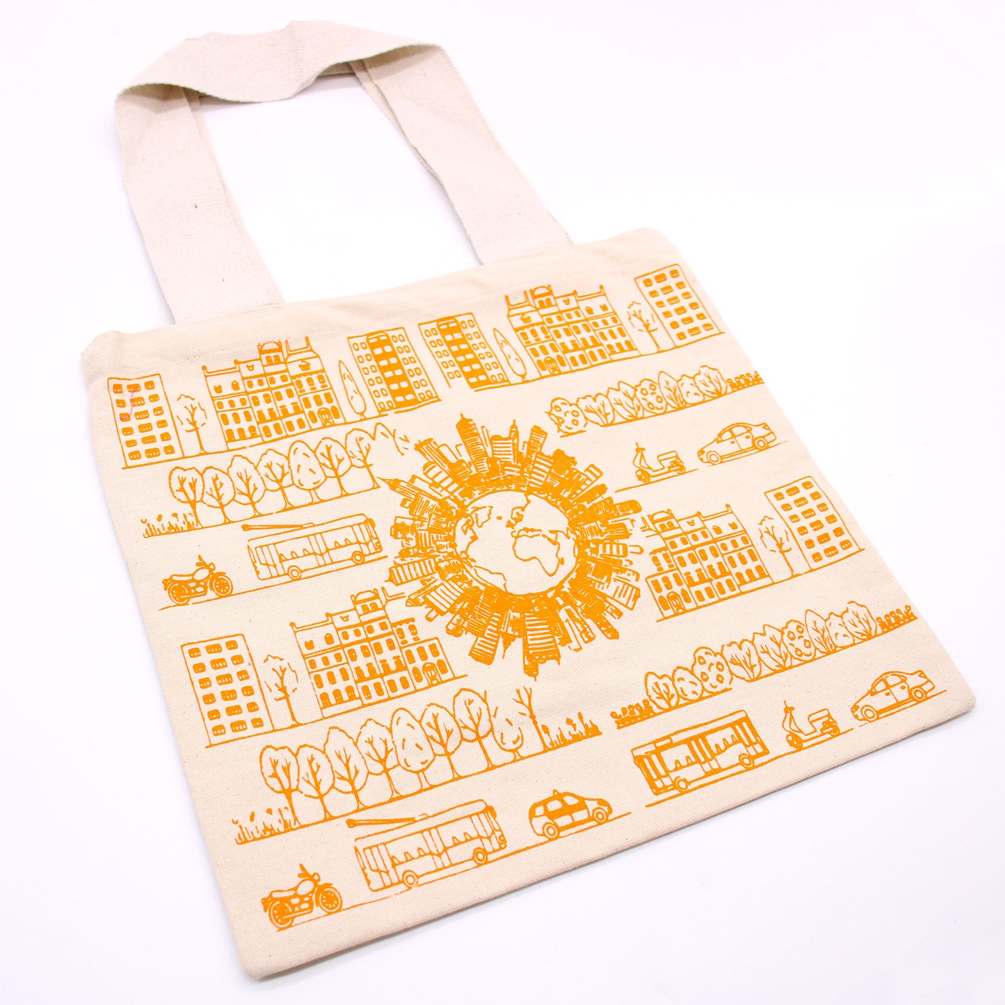 Big Cotton Shopping Bag 38x42cm City Life Eco Tote for Errands
