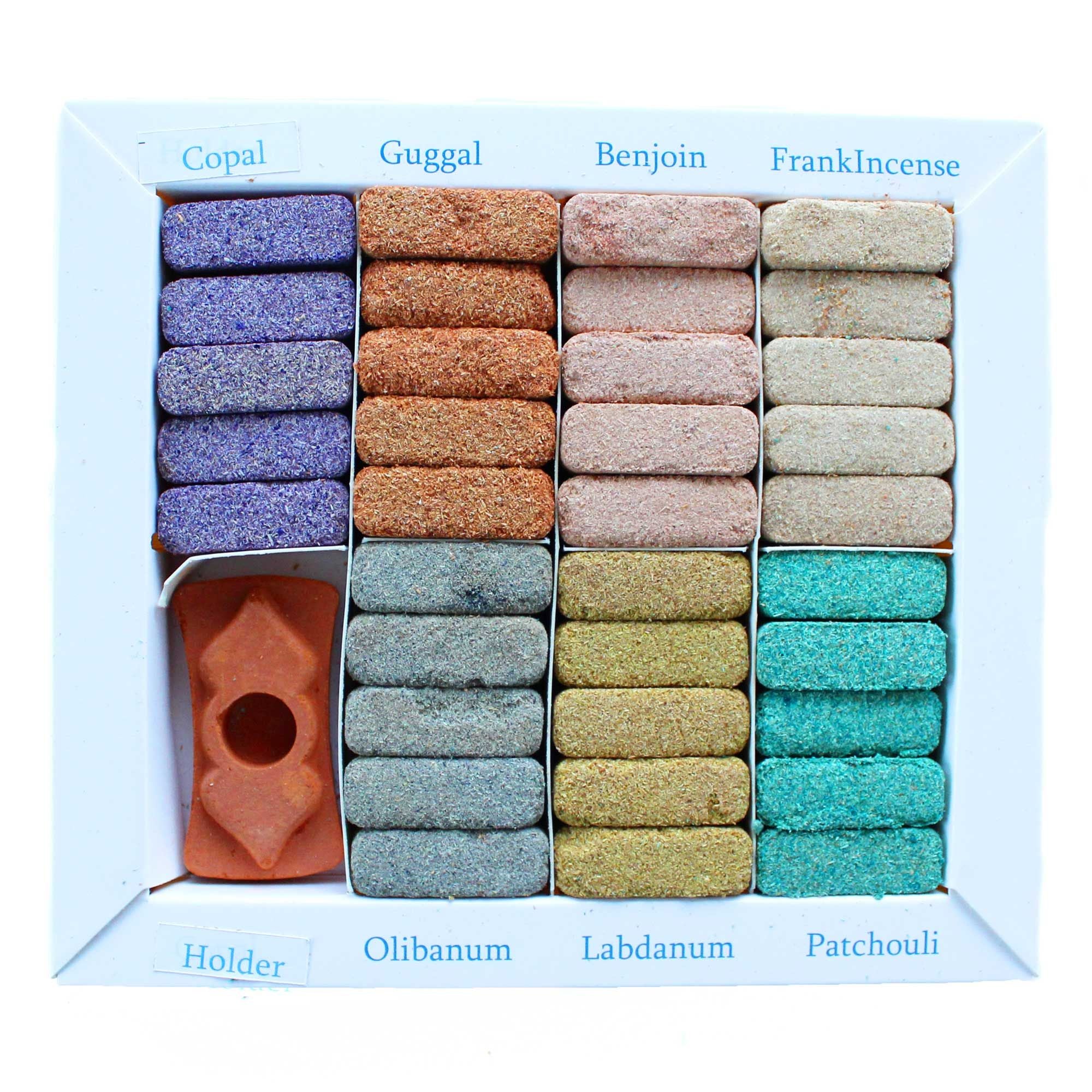 Display Set of 70 Incense Smudge Bricks and Burner Wild West