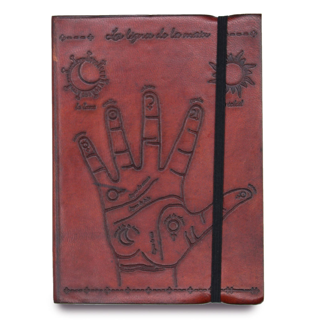 Small Palmistry Design Notebook with Strap for Note Taking Use
