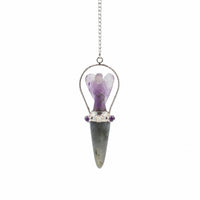 Veilwalker - Two Piece Angel Pendulum - Chakra Band - Labradorite & Amethyst