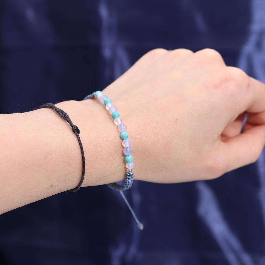 Zodiac Crystal Candle with Gemstone Bracelet for Pisces Lovers