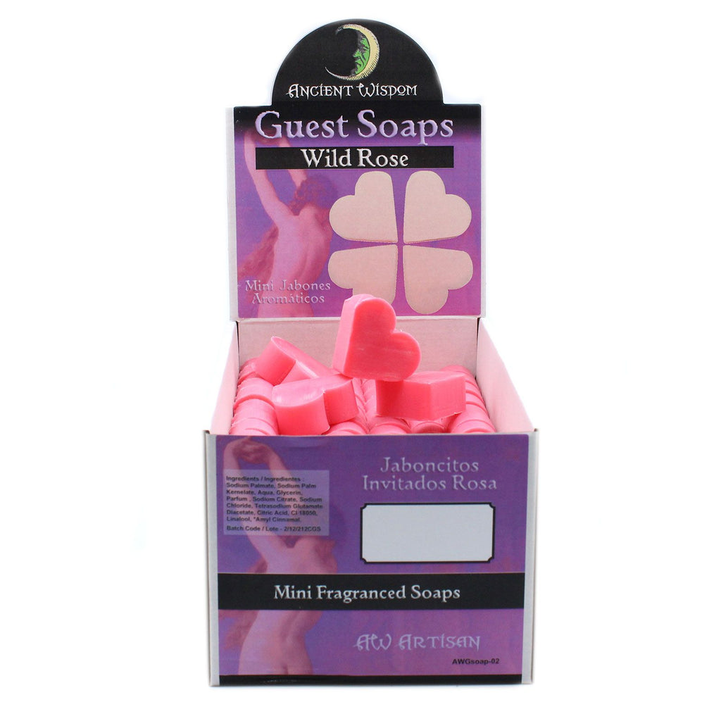 Heart Guest Soap Wild Rose Set of 10 Ideal for Your Bathroom Decor
