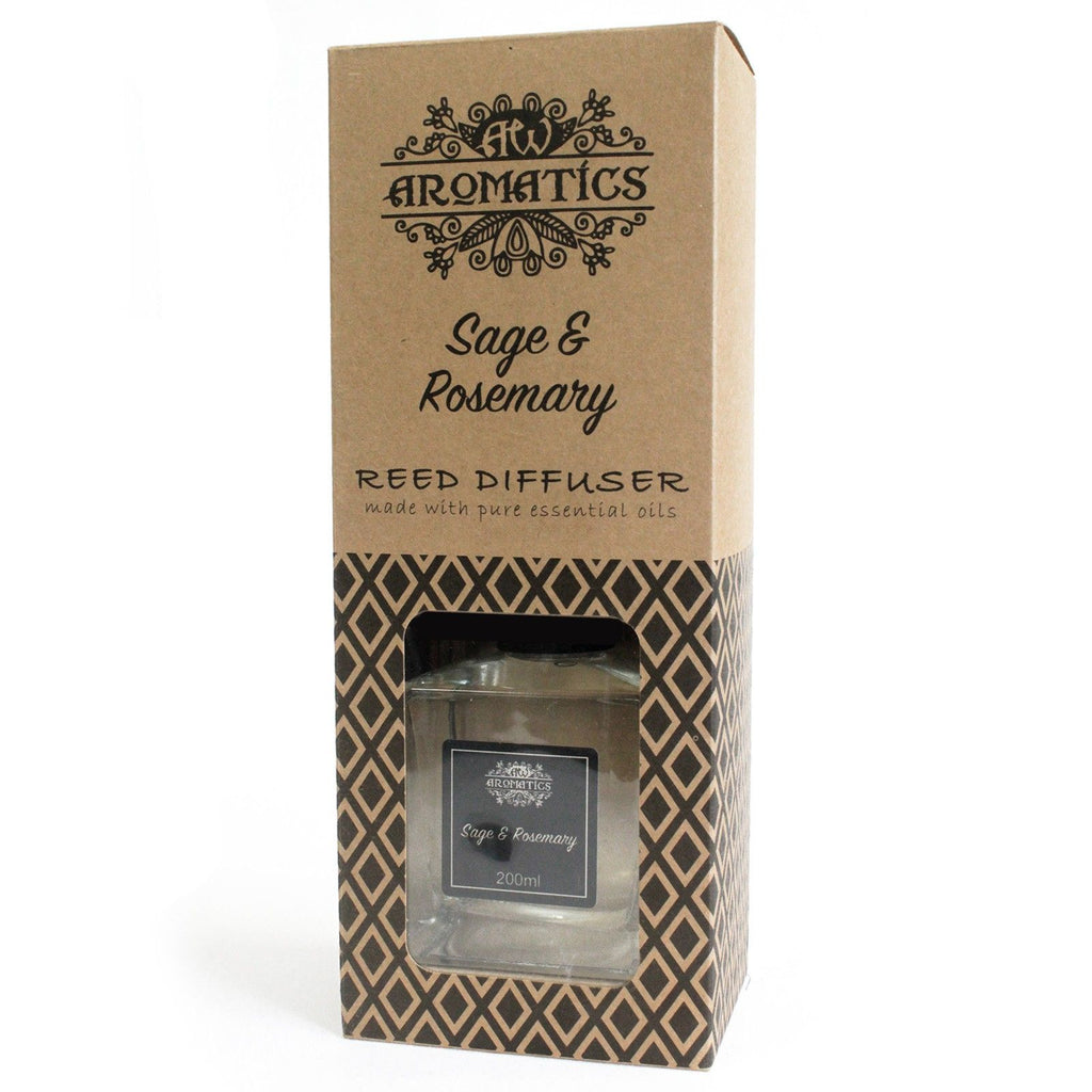 200ml Sage and Rosemary Essential Oil Reed Diffuser for Home