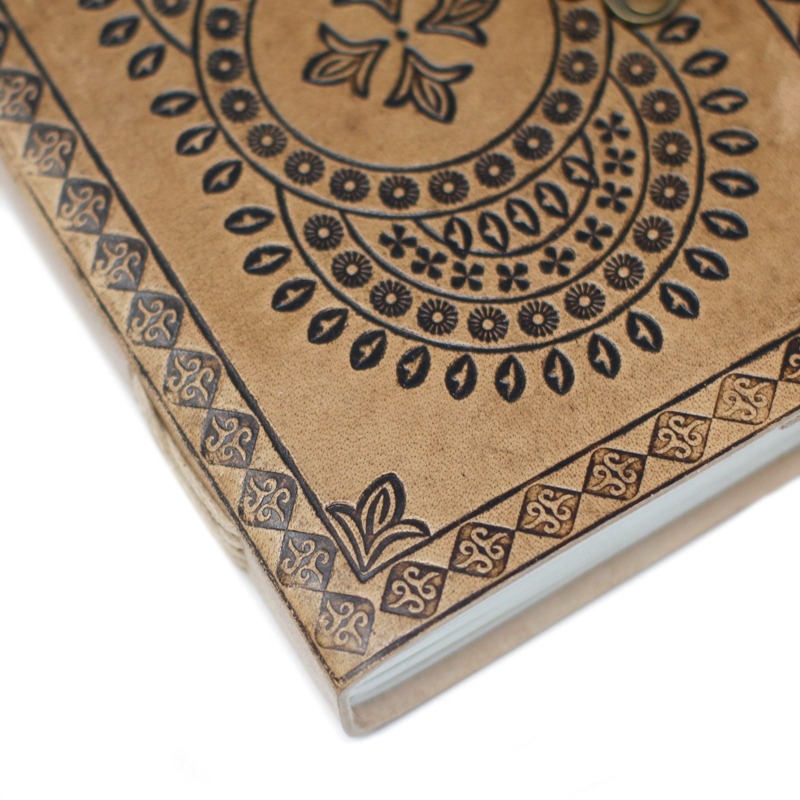 Leather Blue Mandala Notebook for Journaling and Sketching