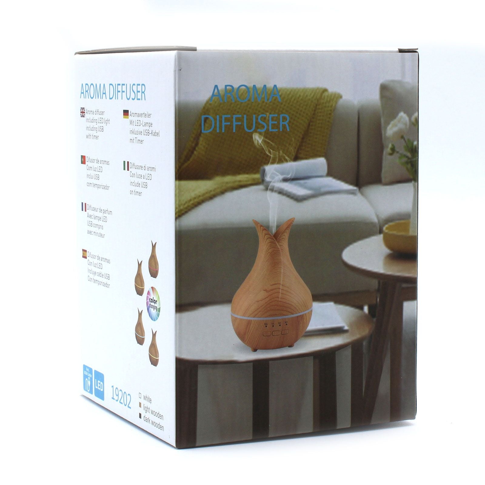 Palermo Atomiser USB Aroma Diffuser with Colour Change Timer
