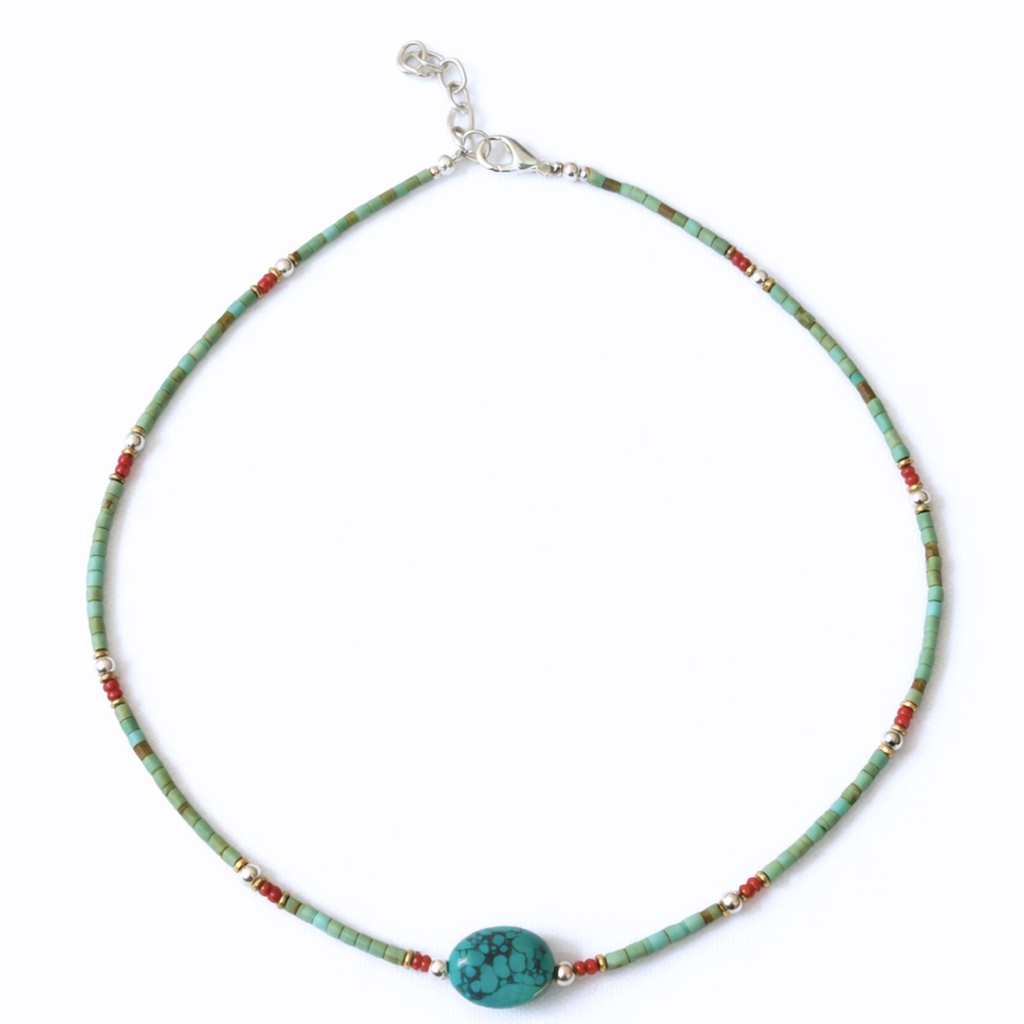 Nepalese Extra Fine Gem Necklace with Turquoise Stone Beads