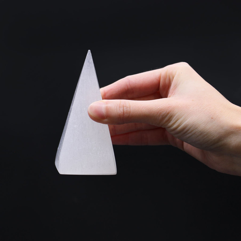 Selenite Pyramid 10 cm for Enchanting Home Decor Display