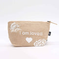 Hop Hare Pouch I am Loved for Eco Friendly Gift Giving