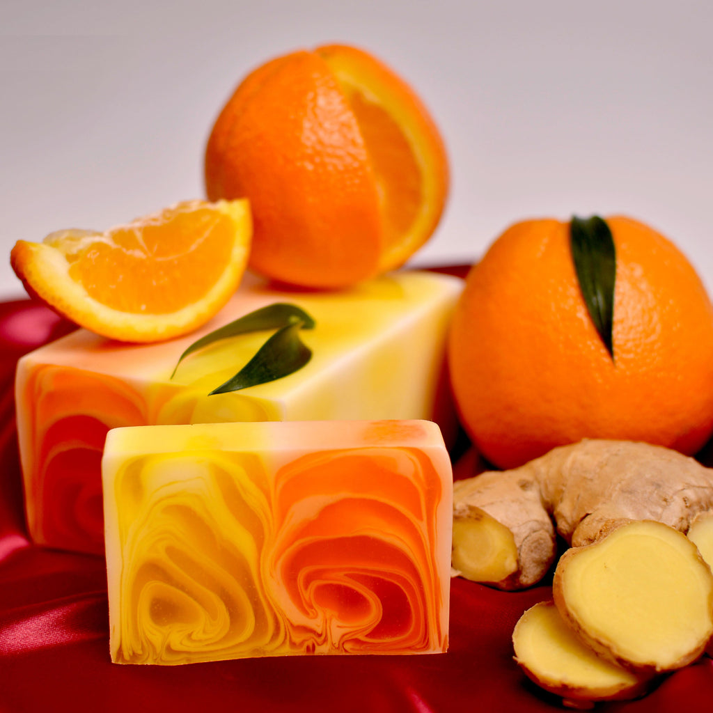 Handcrafted Soap Loaf 1.2kg with Refreshing Orange and Ginger