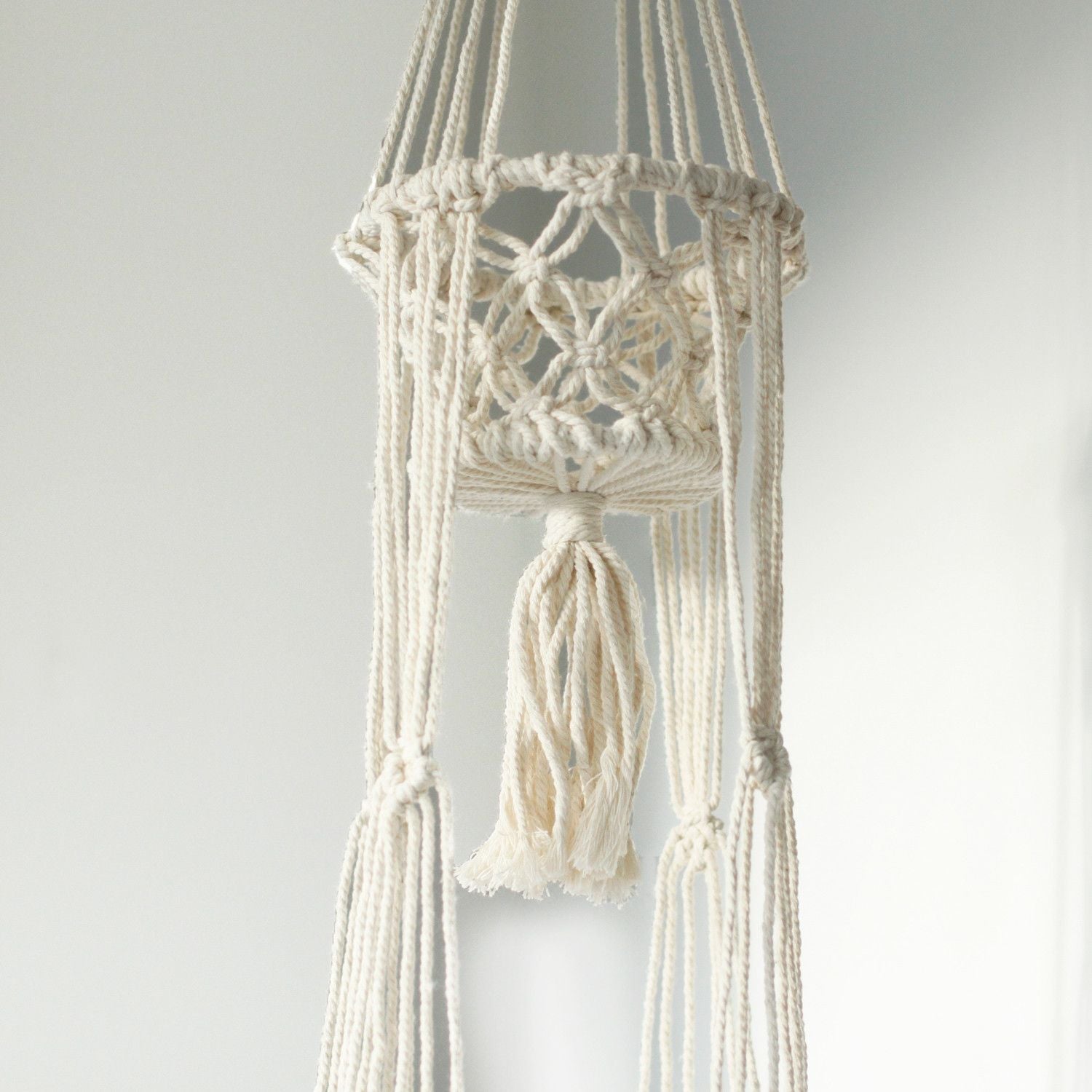 Macrame Pot Holder Double Holder for Stylish Home Plant Décor
