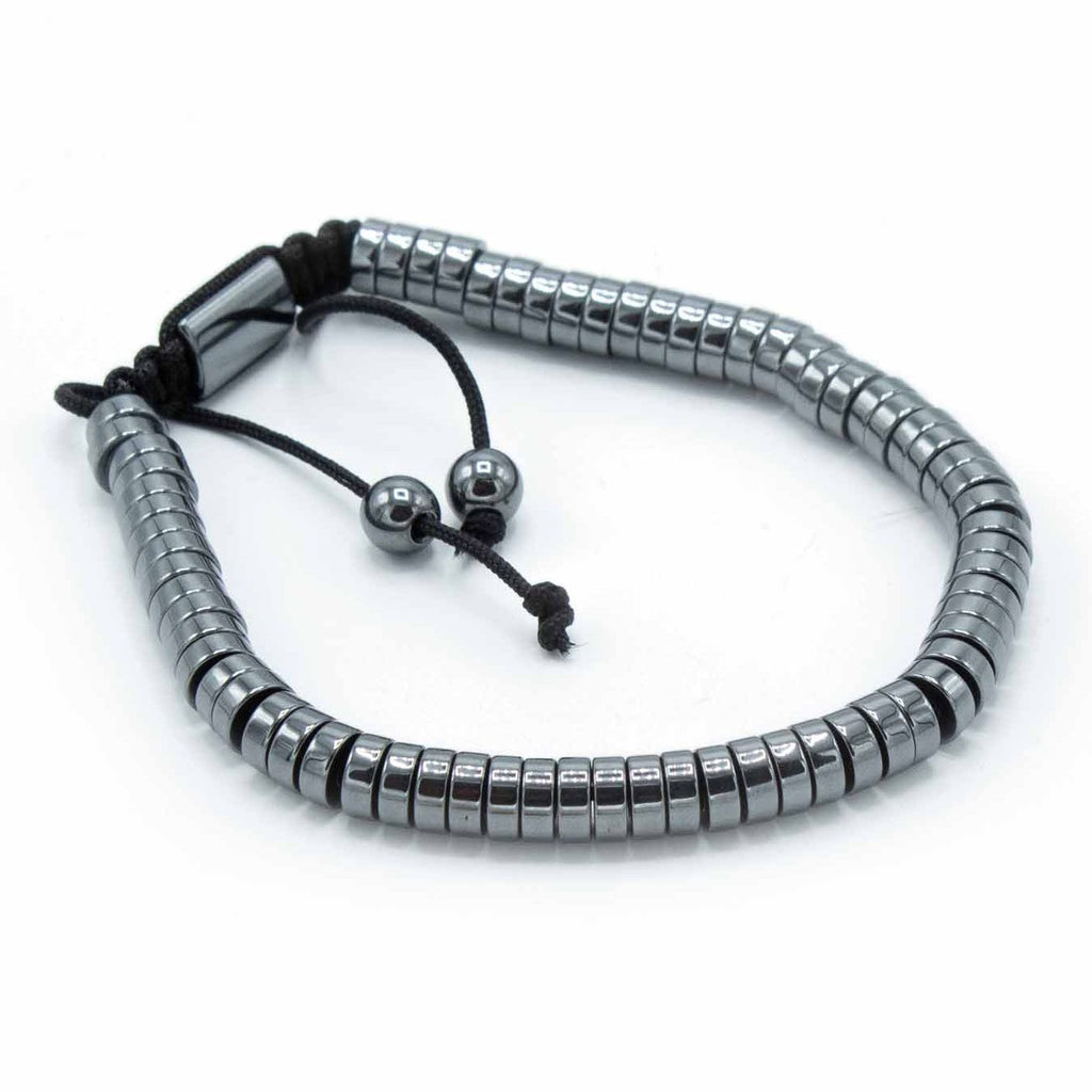 Magnetic Hematite Shamballa Bracelet with Stylish Circles Design
