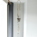 Macrame Pot Holder Long With Ratten Hoop for Home Decor Style