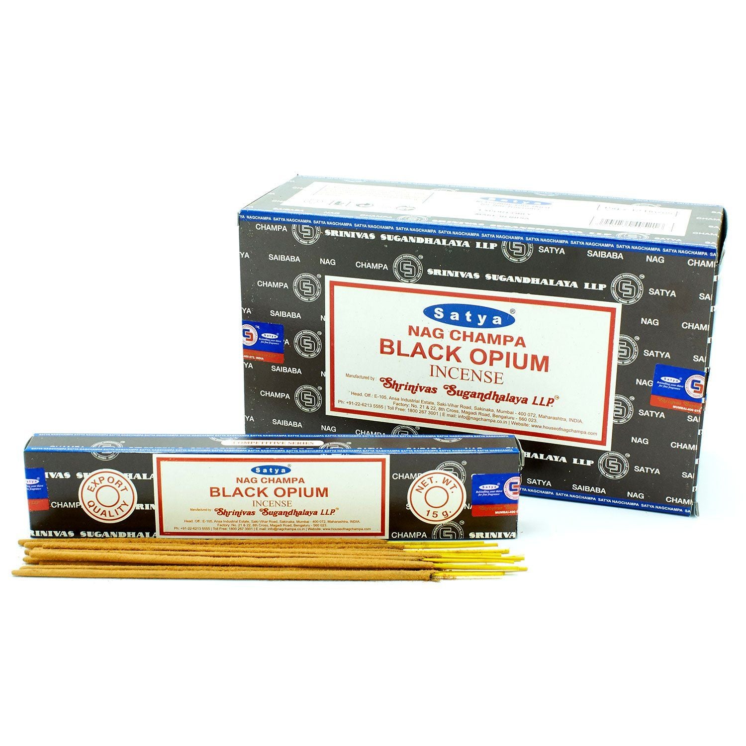 Satya Incense Sticks 15g Black Opium for Invigorating Aroma