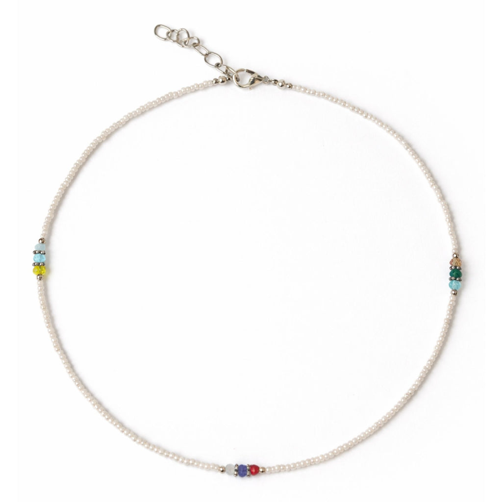 Nepalese Extra Fine Gem Necklace with Pearl and Cut Beads