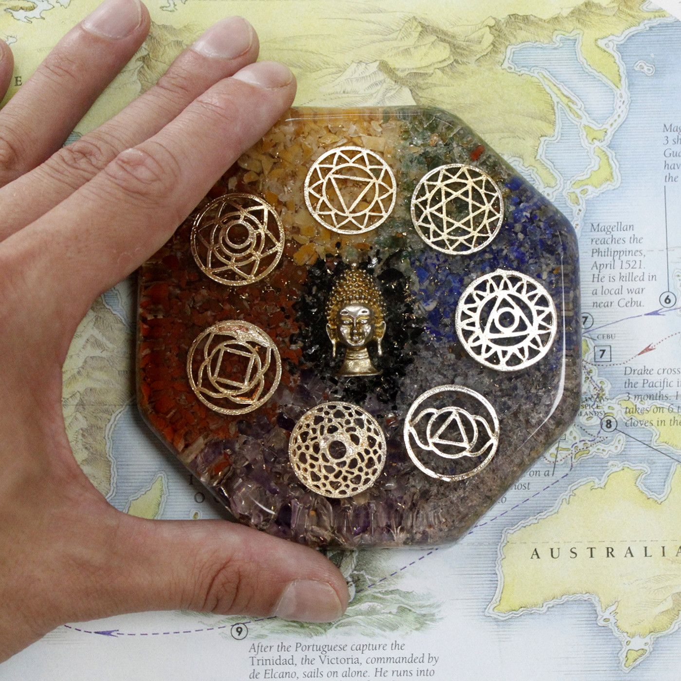 Orgonite Desk Power Packs - 4 Tree Copper Attractor - Large