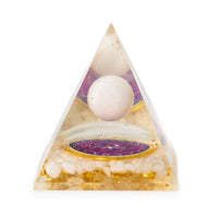 Medium Organite Pyramid 7x6cm - Floating Quatz Sphere - Quartz Chunks