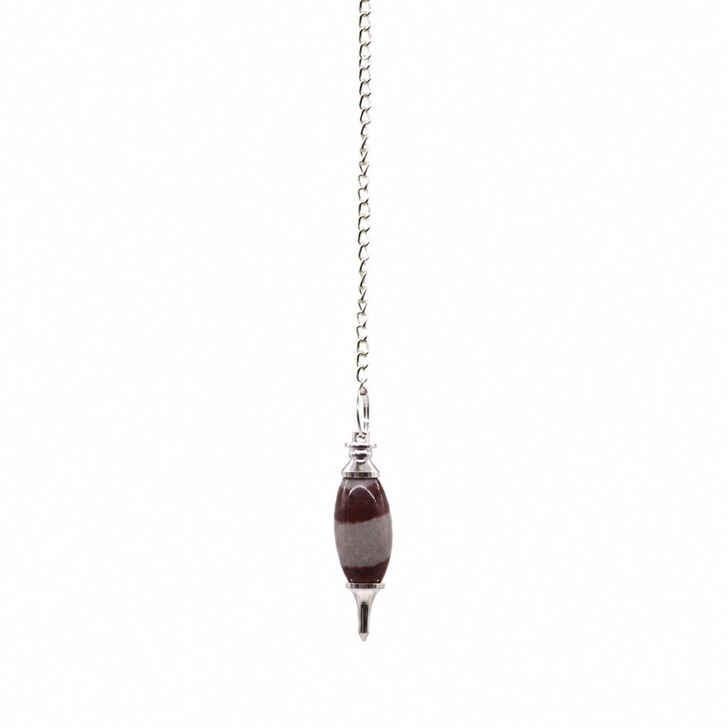 Shiva Lingam Point Pendulum with Unique Banded Colouring Design