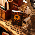 Leather Printed Notebook Stop Doom Scrolling with Vintage Clasp