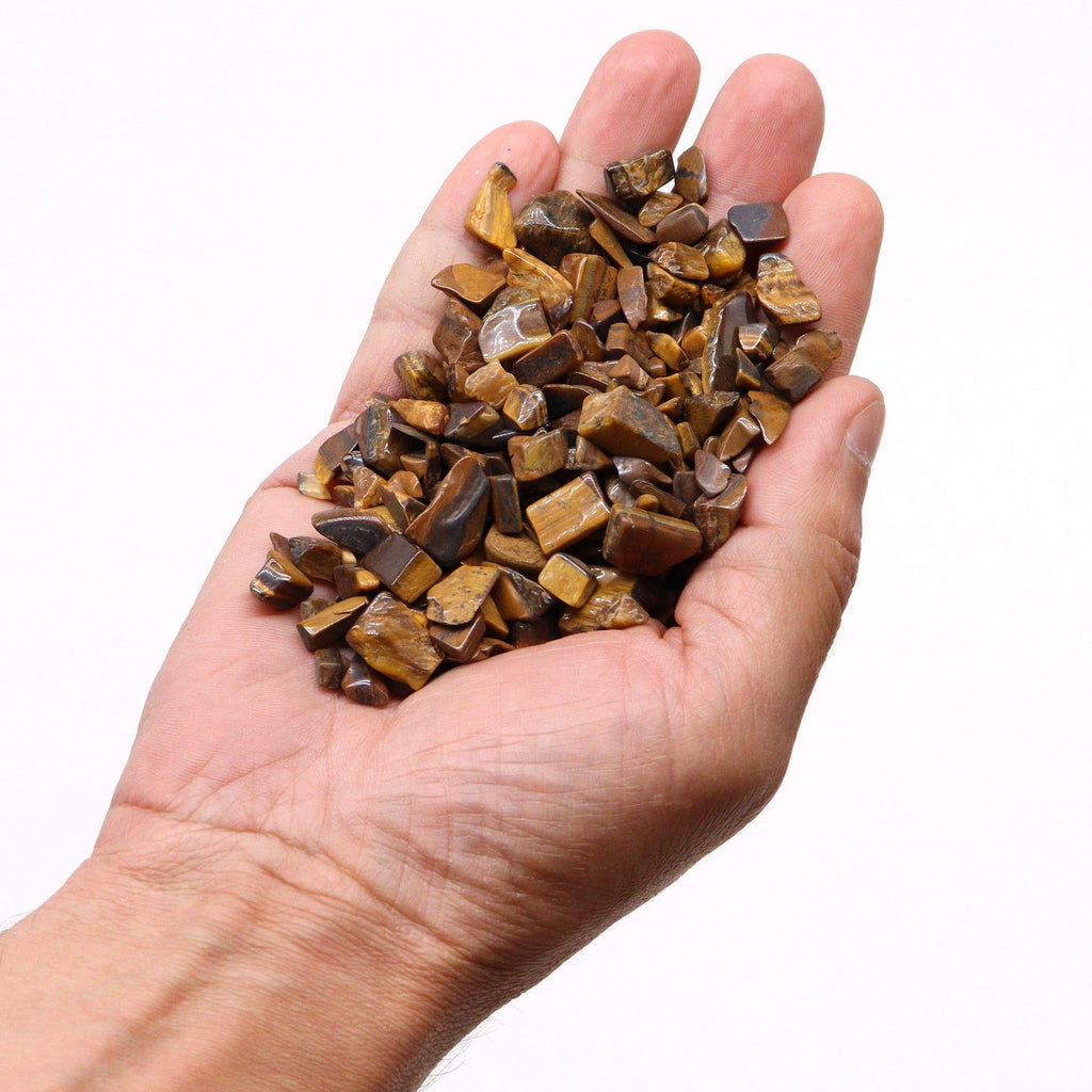 Tiger Eye Gemstone Chips Bulk 1KG for Crafting and Home Decor
