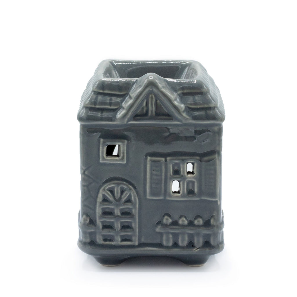 Townhouse Grey Oil Burner in Elegant Ceramic for Home Fragrance