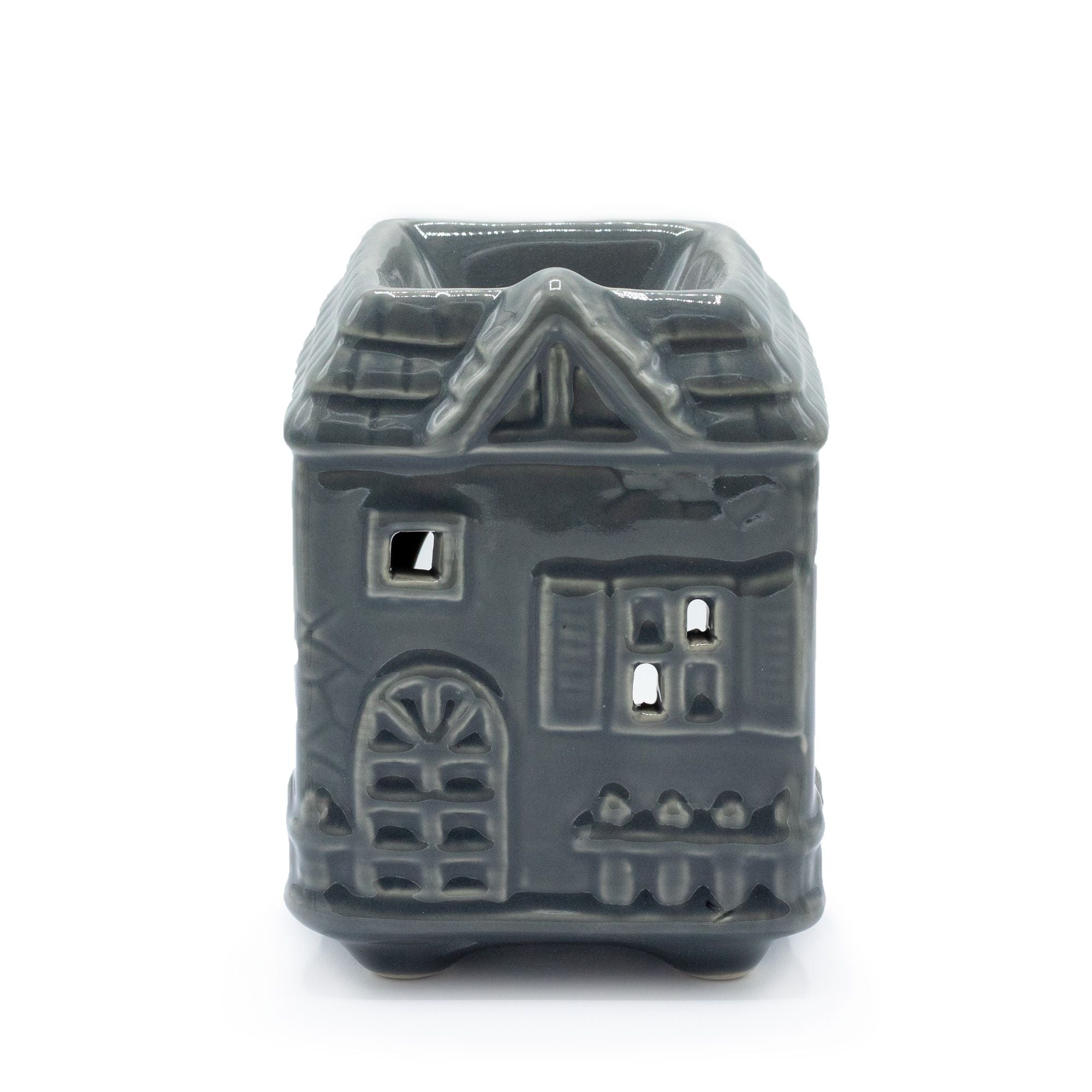 Townhouse Grey Oil Burner in Elegant Ceramic for Home Fragrance