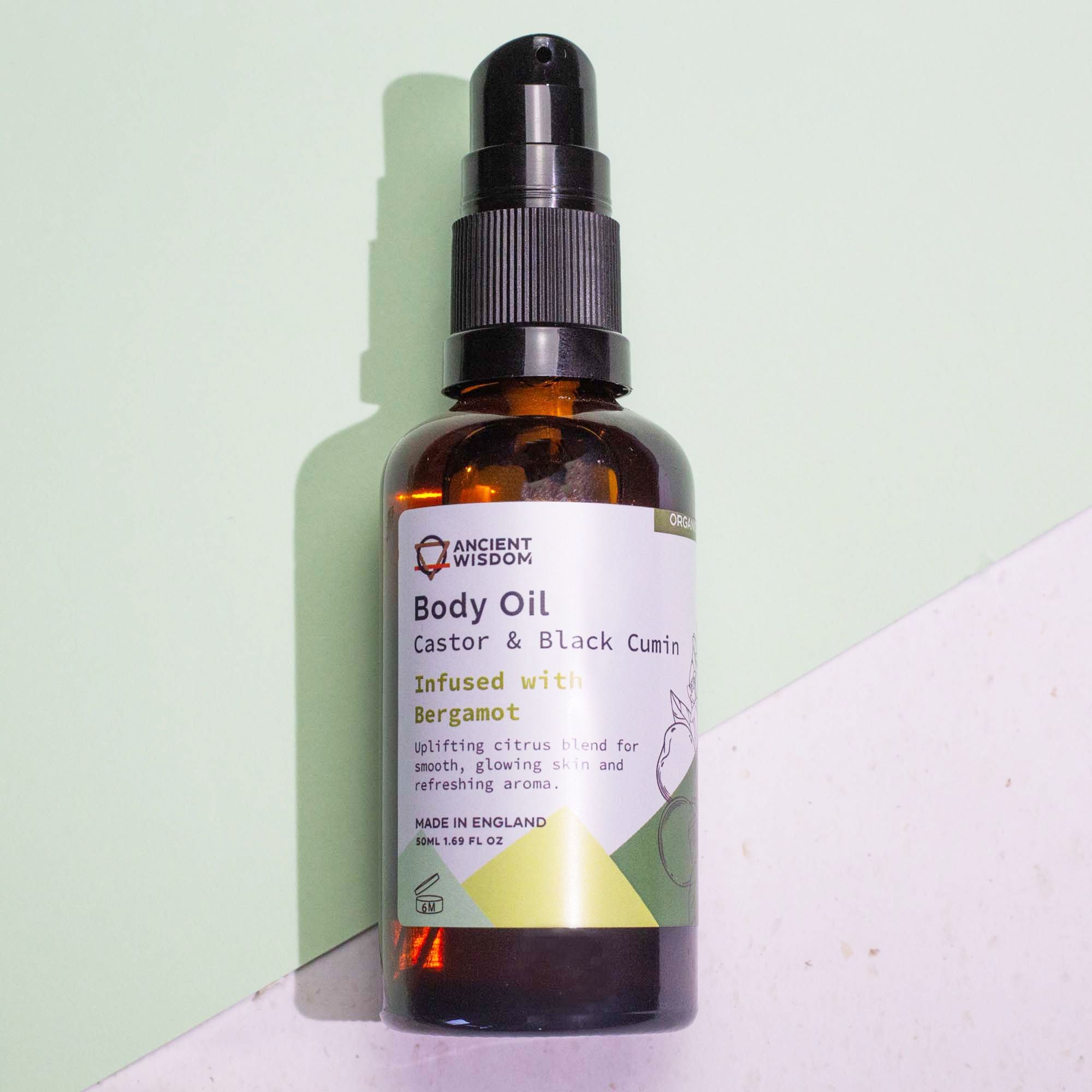 Organic Body Oil 50ml Bergamot for Deep Hydration and Nourishment