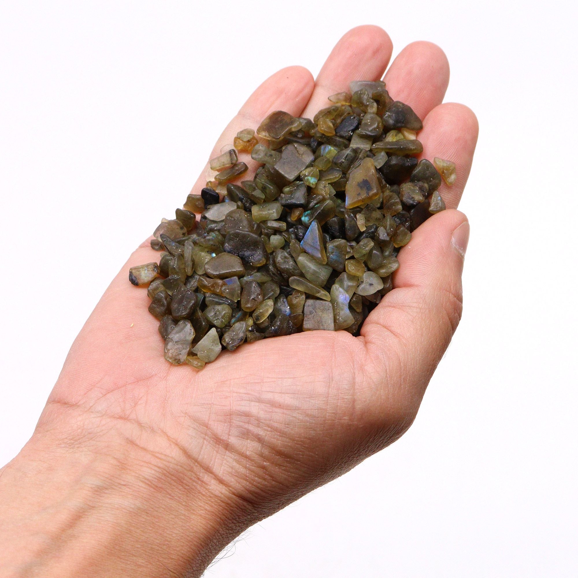 Labradorite Chips Gemstone Chips Bulk for Creative Projects 1KG