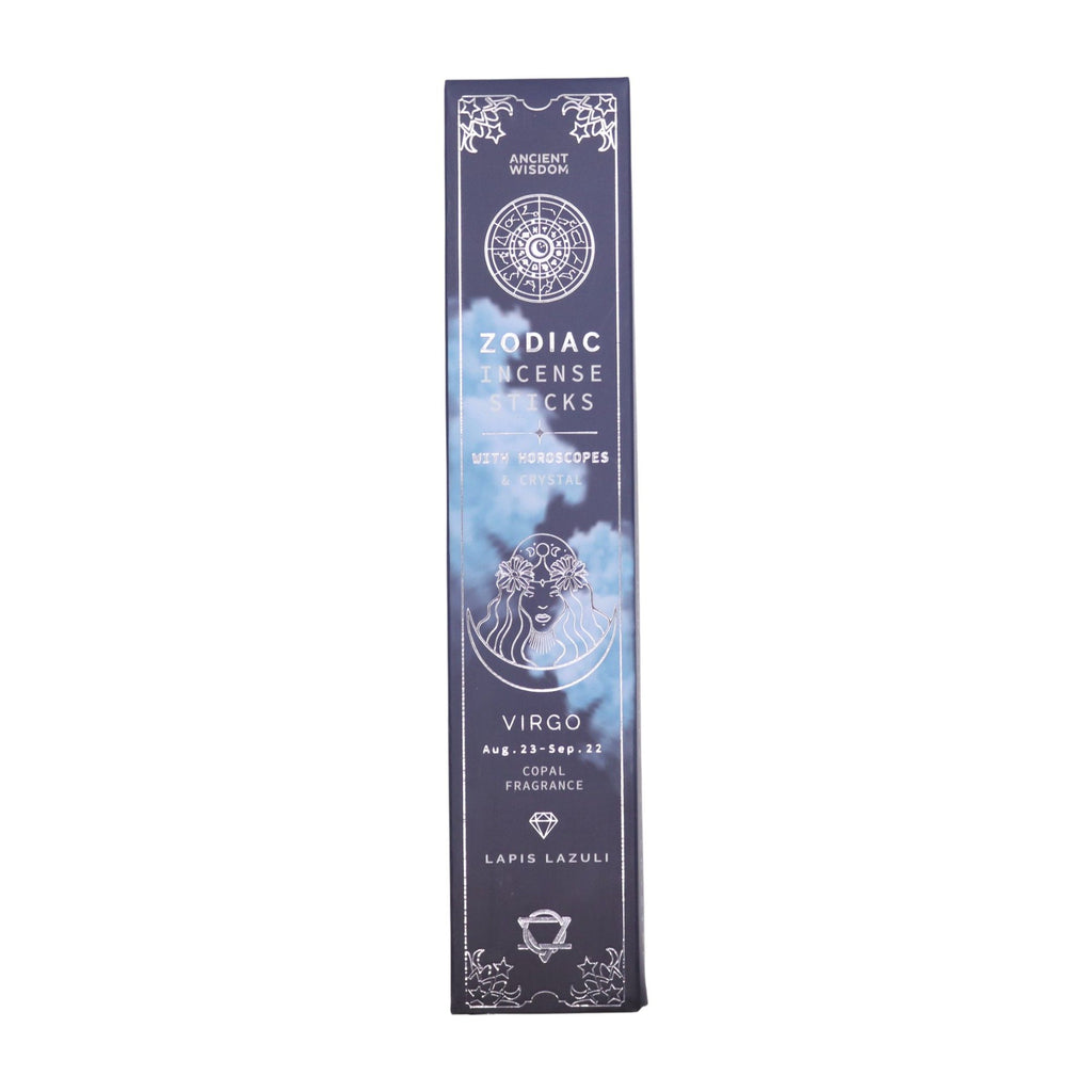 Copal Zodiac Gemstone Crystal Incense Set for Virgo Rituals
