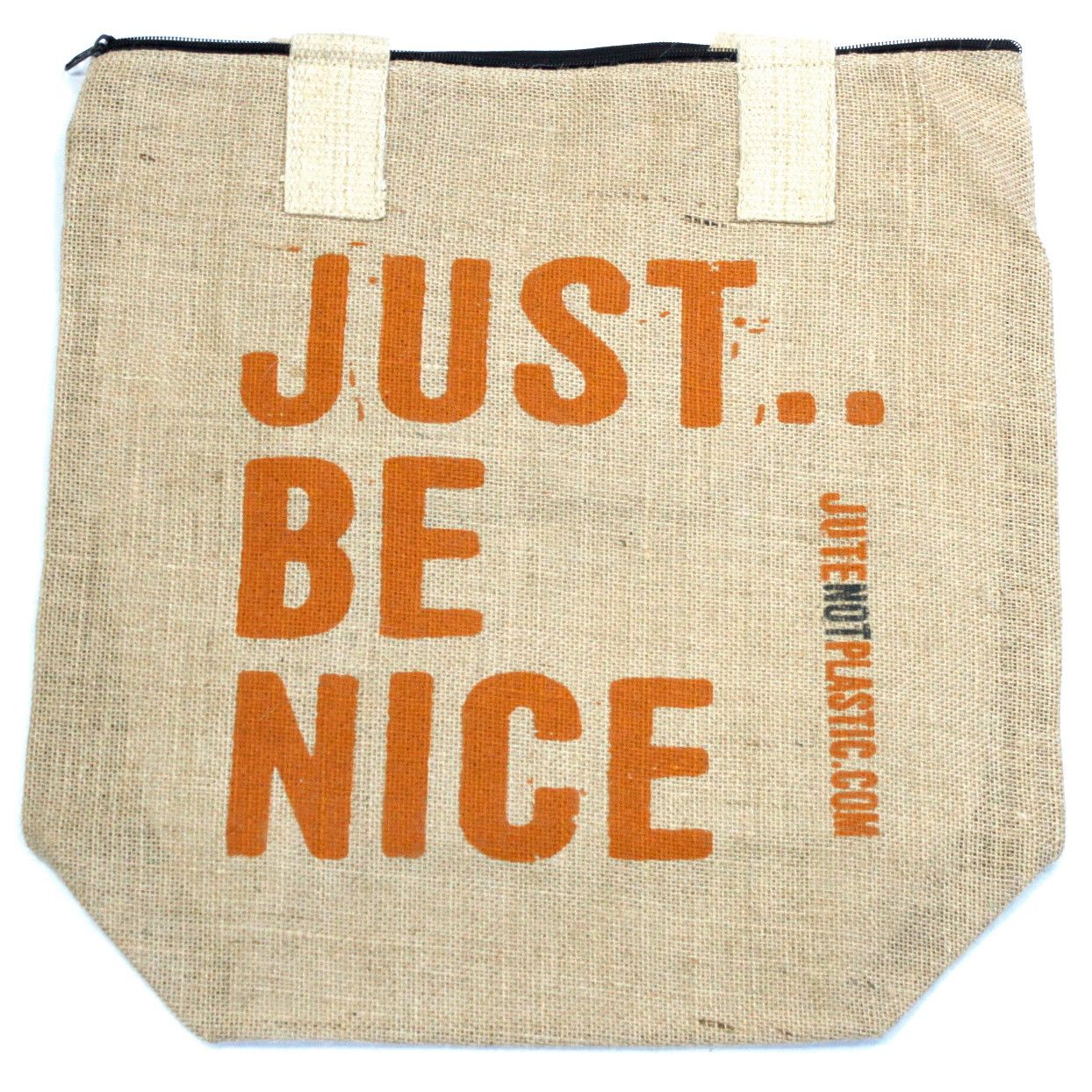 Just Be Nice Eco Jute Bag for Your Sustainable Shopping Needs Today