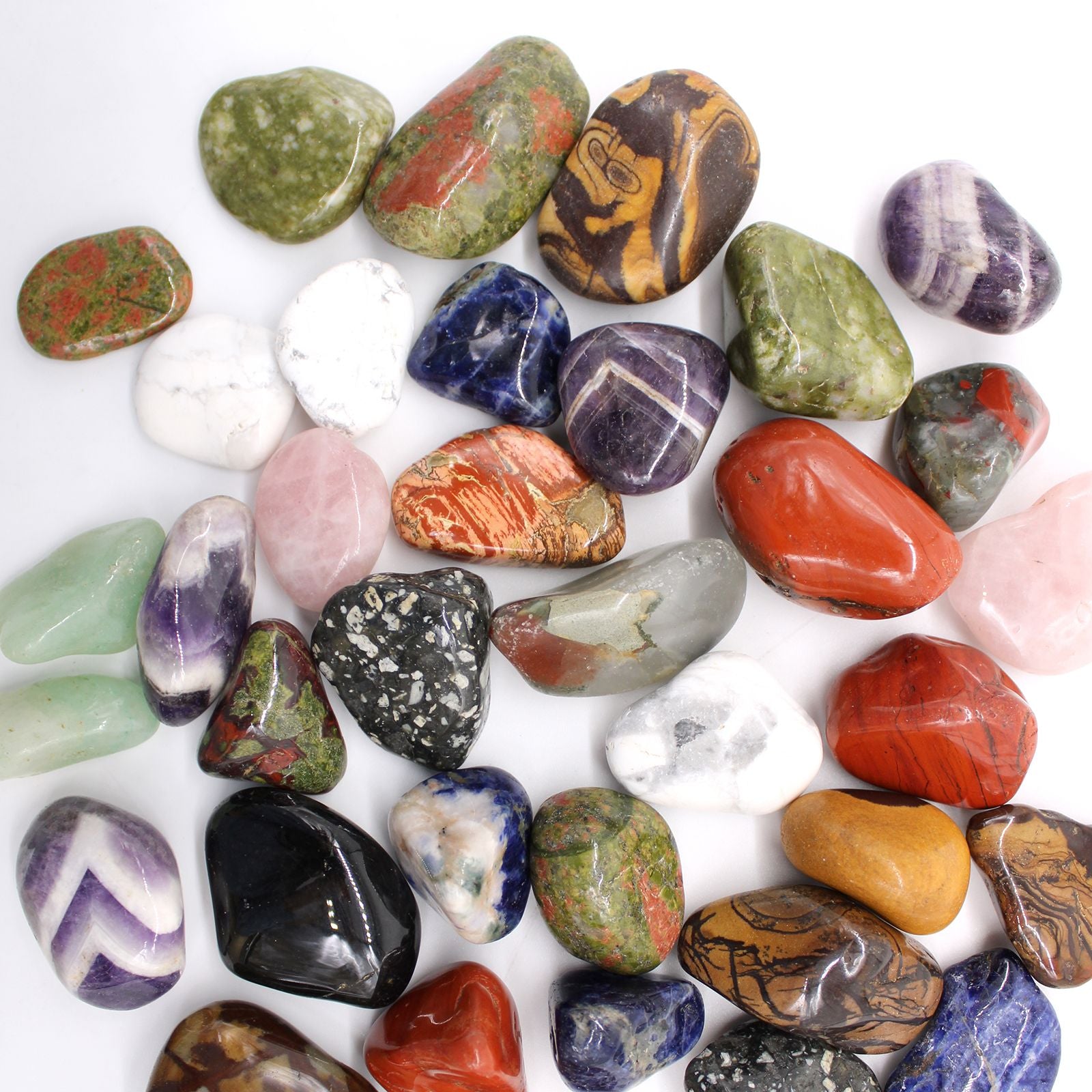 Medium African Tumble Stones Light Jasper Brecciated Gemstones