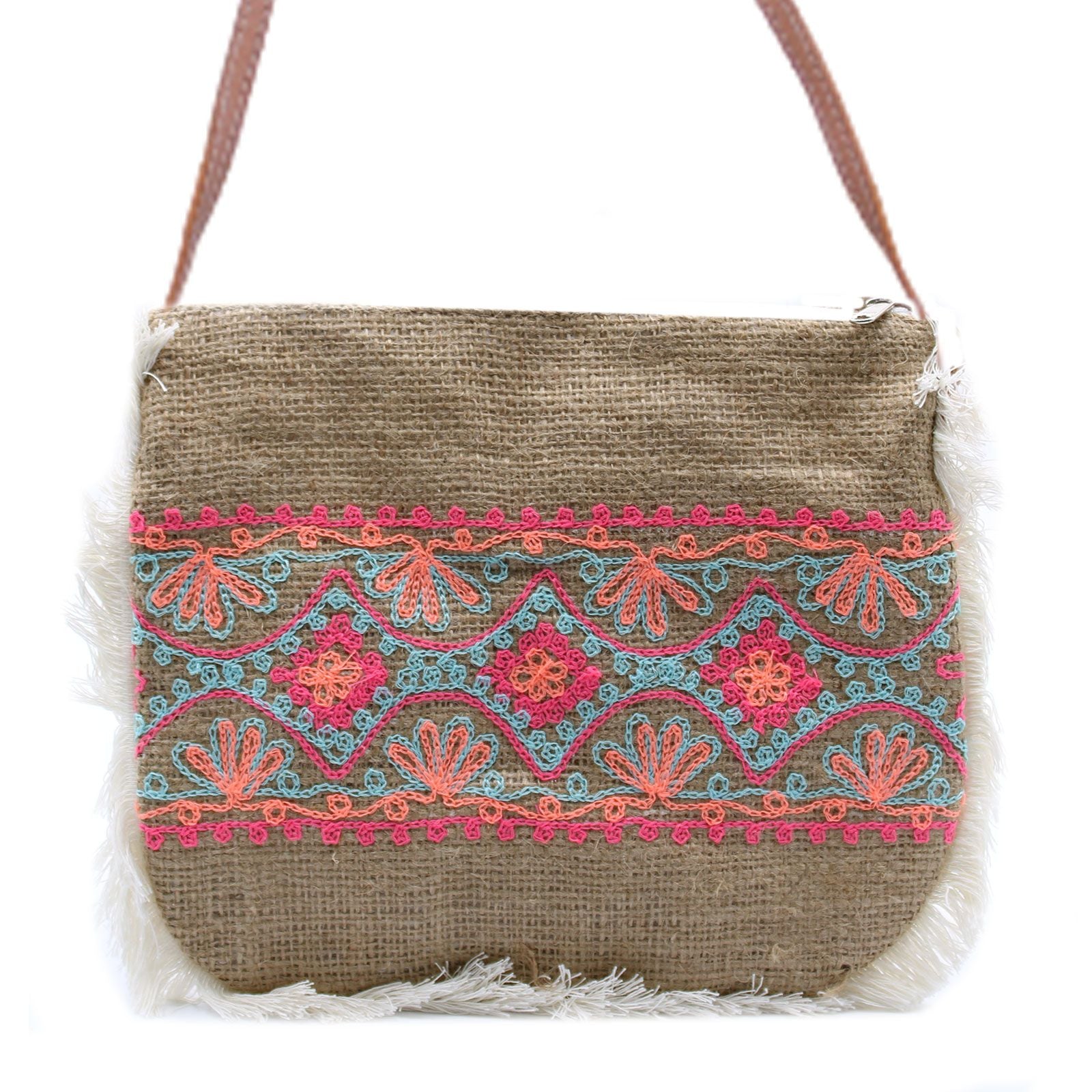 Fab Fringe Bag with Summer Pattern Embroidery for Stylish Looks