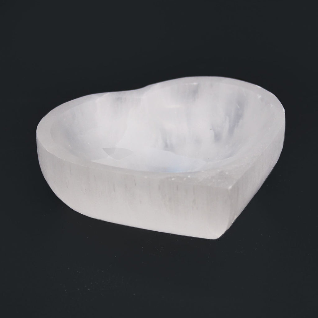 Selenite Heart Bowl 10cm for Stylish Home Decor and Gifting