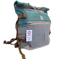 Hemp Trekking Rolling Backpack in Sage Colour for Outdoor Adventures