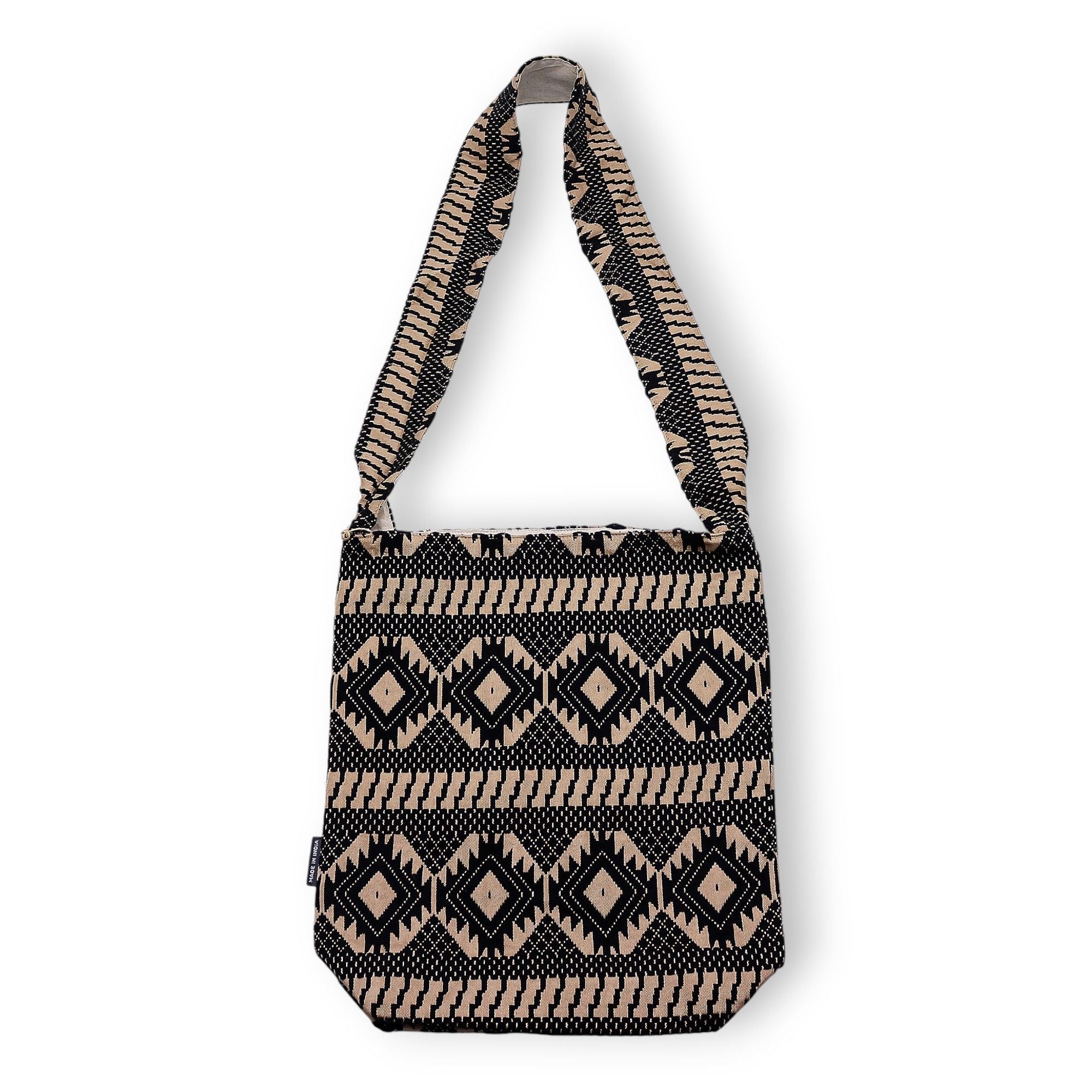 Nomad Sari Jacquard Natural Carryall Bag in Desert Loom Style