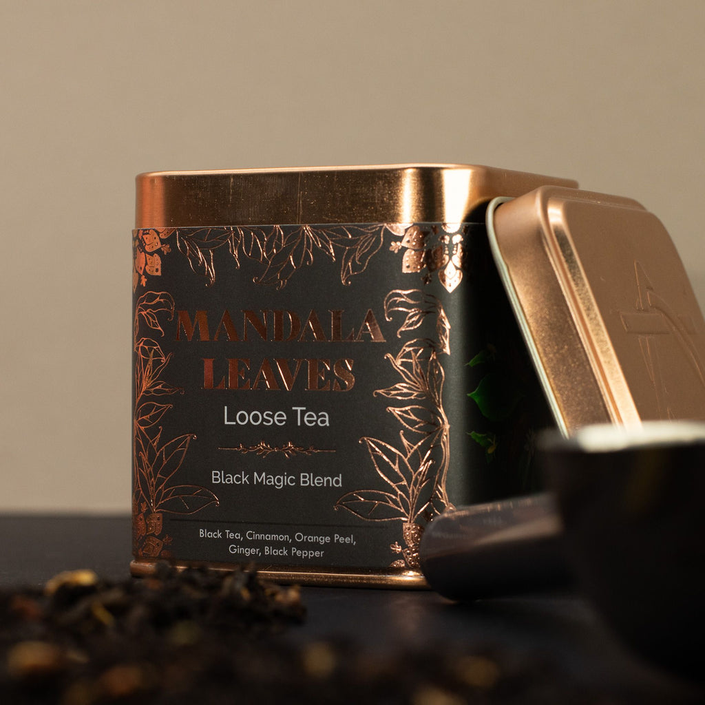 50g Black Magic Blend Bold Aromatic Black Tea in Elegant Tin