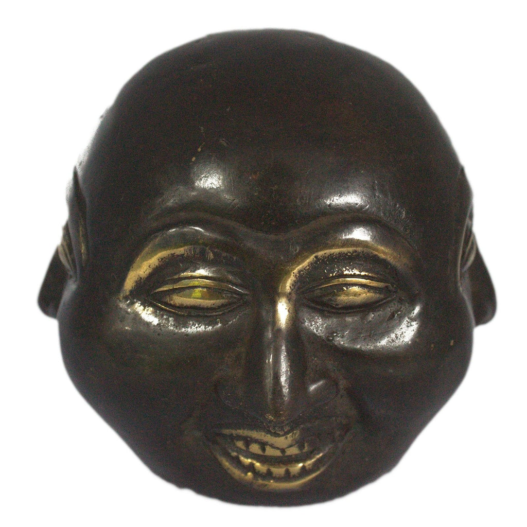 Fengshui Four Face Buddha 10cm Brass Decor for Home Serenity