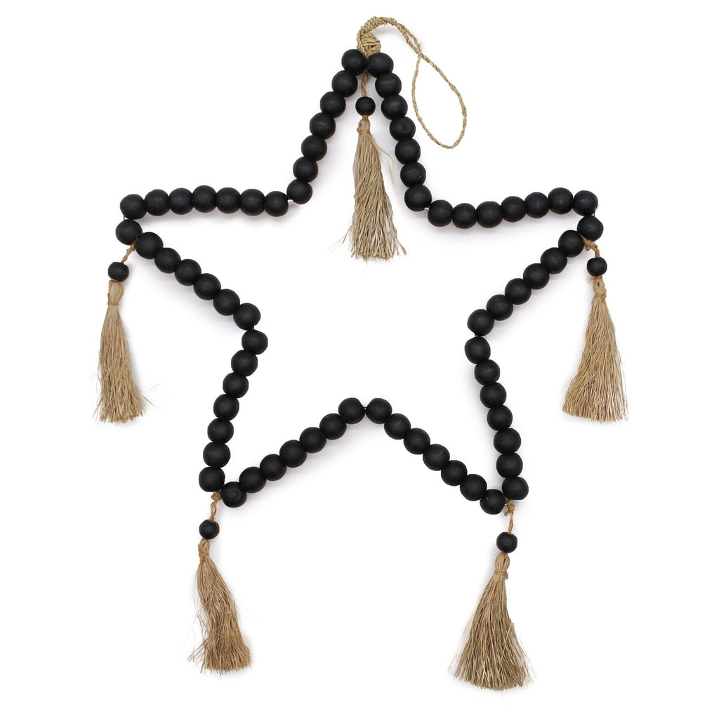 Large Bead Star Mobile 58x38cm for Natural Wall Art Decor